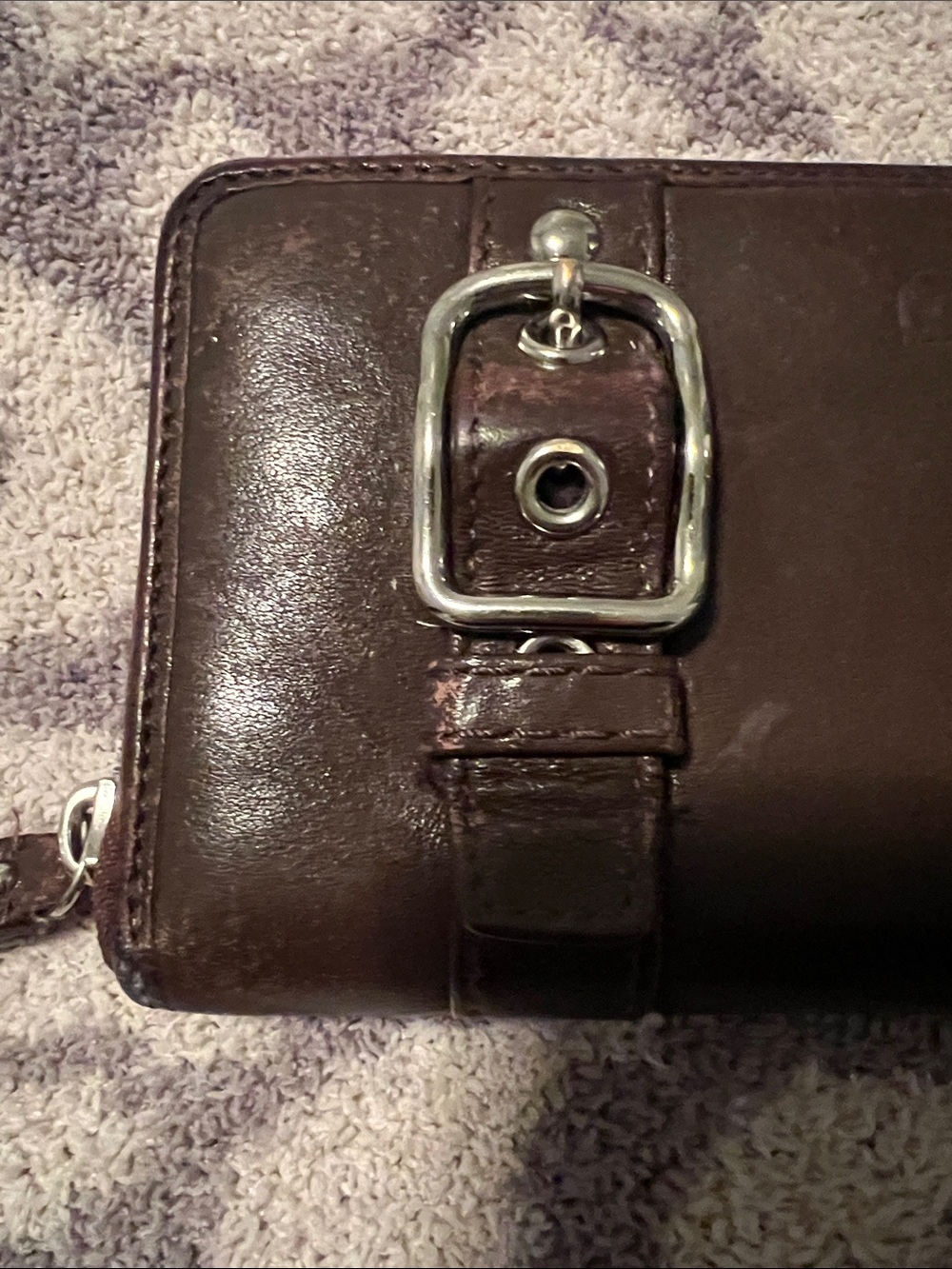 Vintage Coach Zoe Double Pouch Zip Around Wallet - Picture 10 of 15
